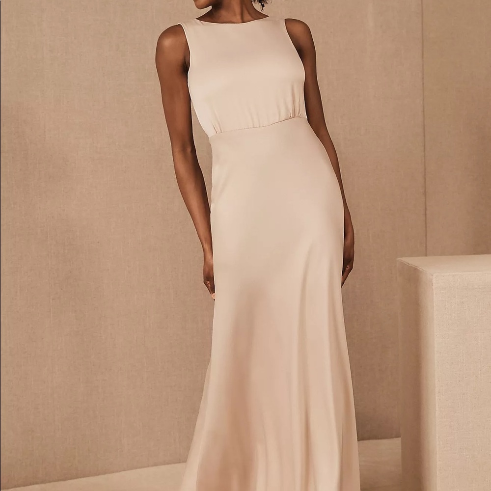 BHLDN Beckett Satin Charmeuse maxi dress